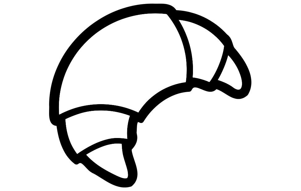 croissant Coloring page croissant