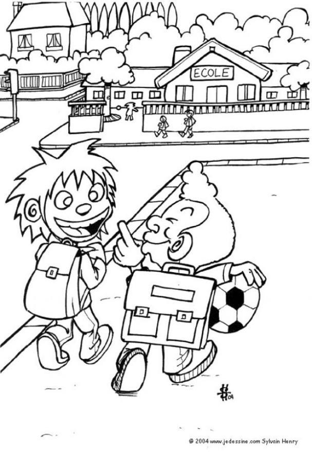 going to school Coloring page going to school
