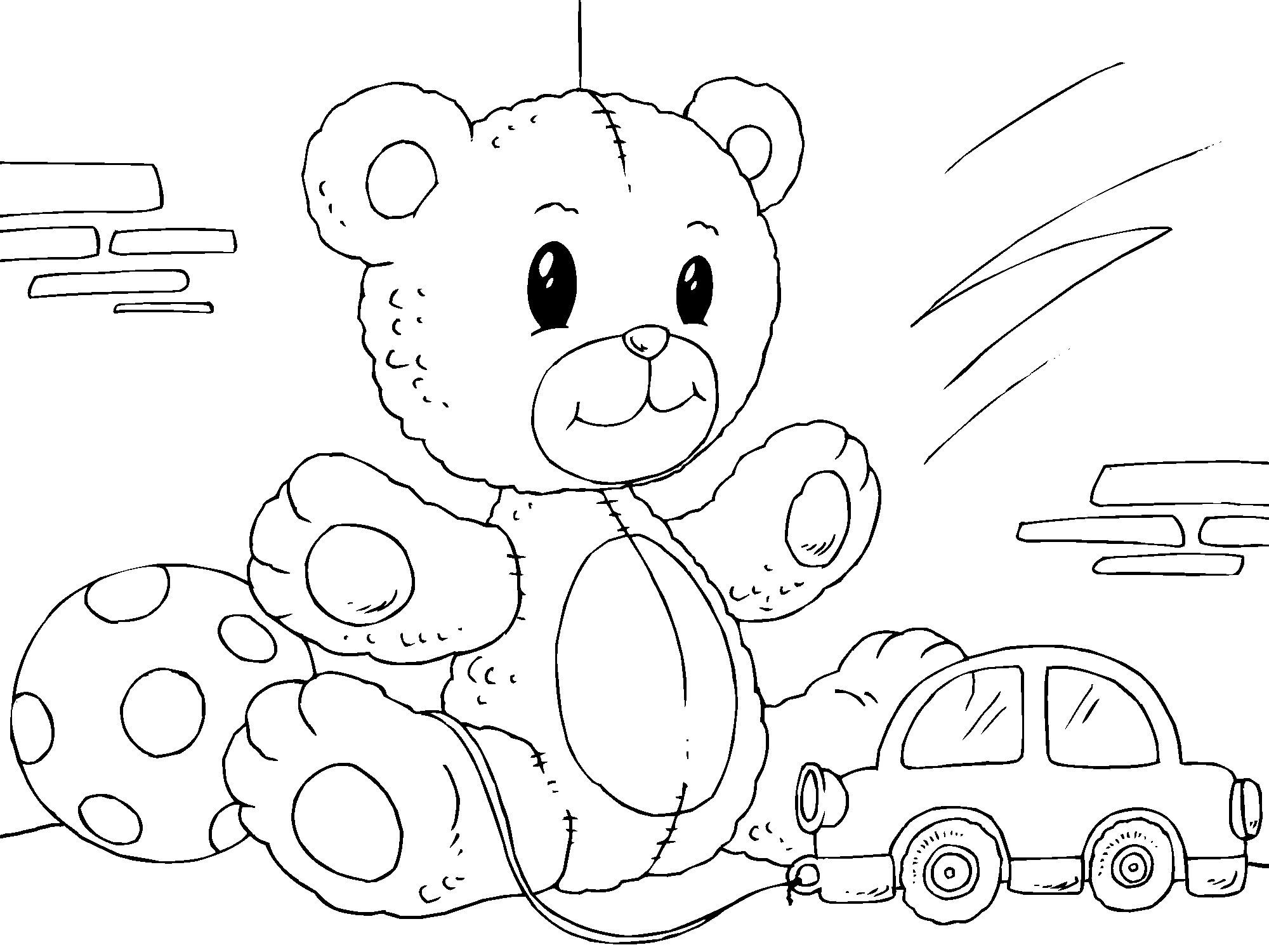 Coloring page teddy bear