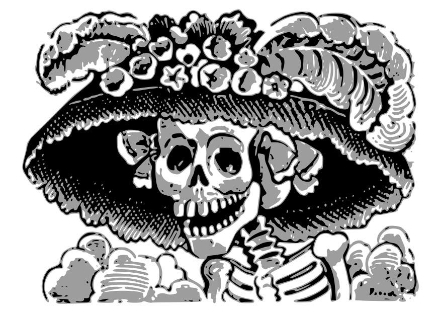 skeleton Coloring page skeleton