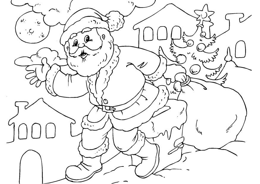 Coloring page santa claus 