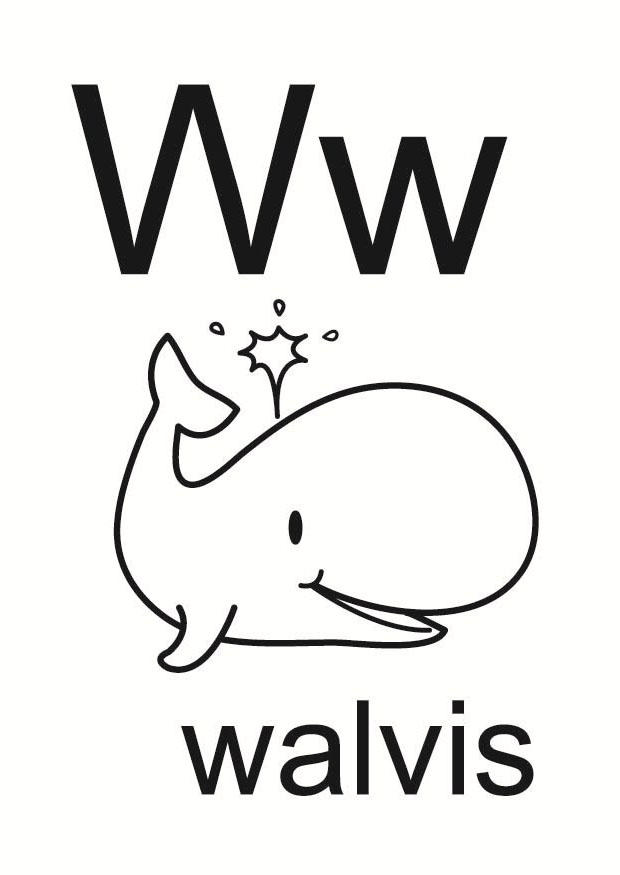 w Coloring page w