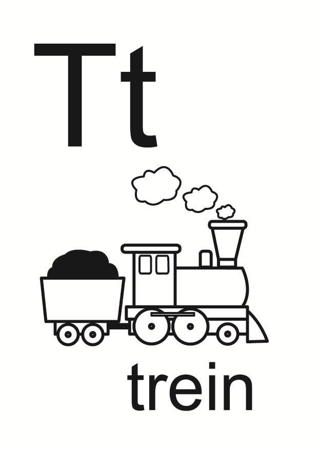 t Coloring page t