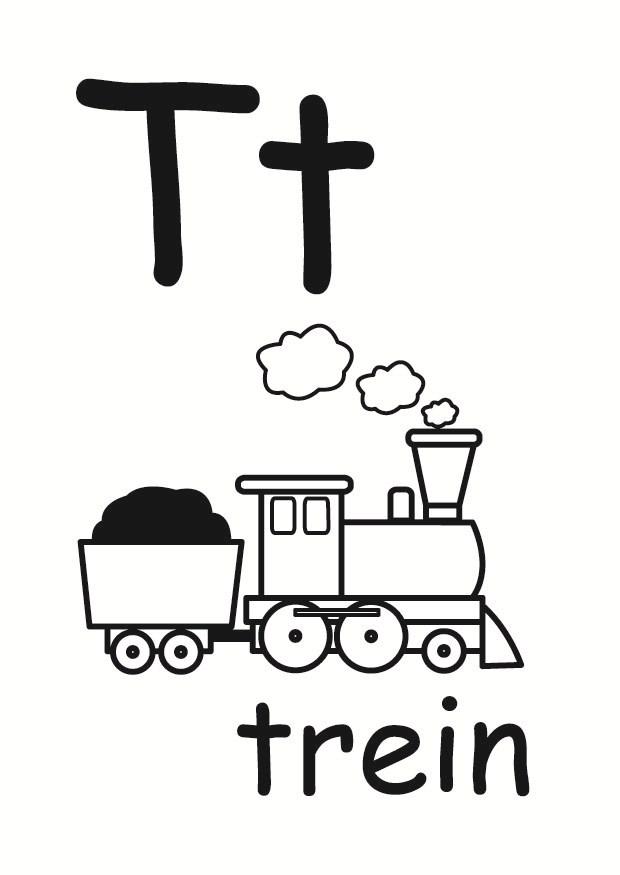 t Coloring page t