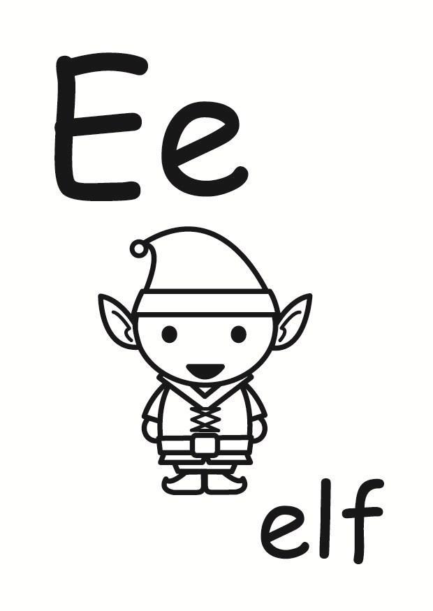 e Coloring page e