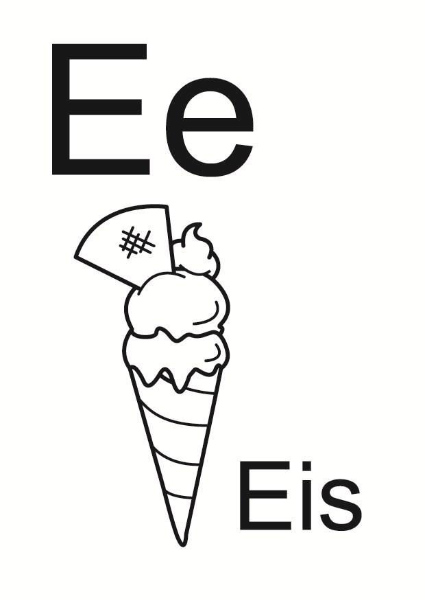 e Coloring page e