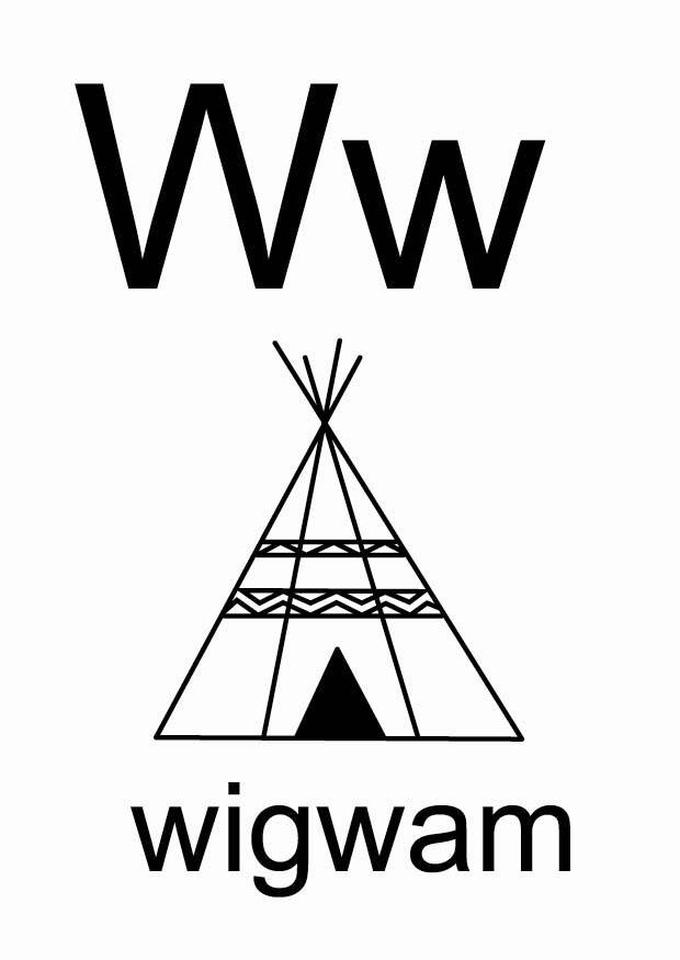 w Coloring page w