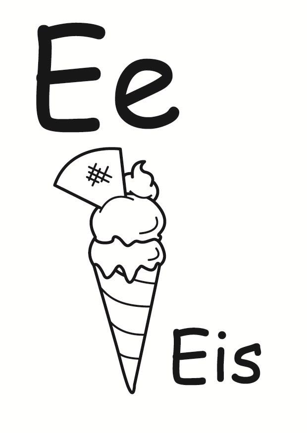 e Coloring page e