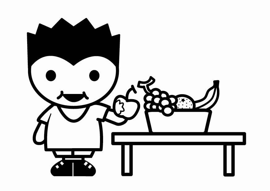 to eat fruit Coloring page to eat fruit