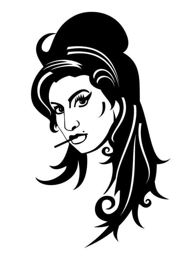Coloring page amy winehouse