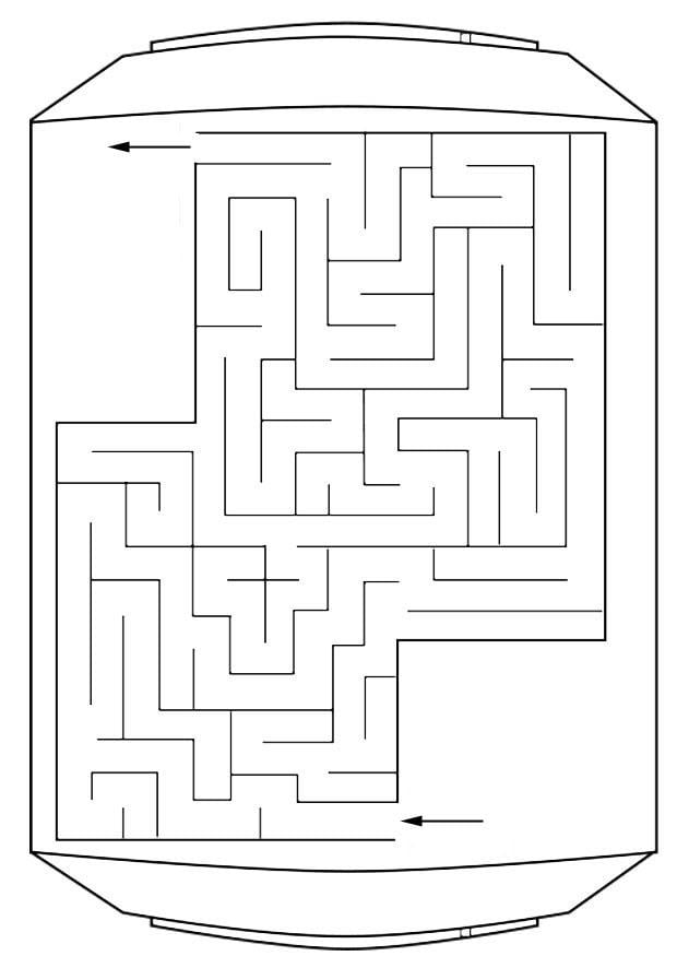 Coloring page labyrinth
