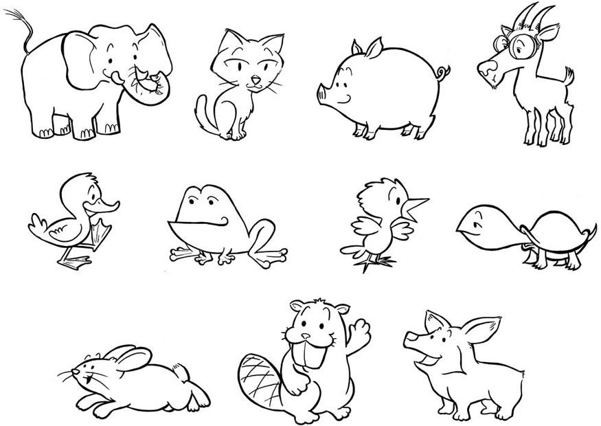 baby animals Coloring page baby animals