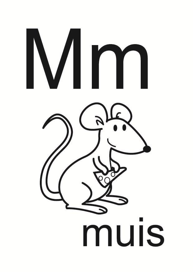 m Coloring page m