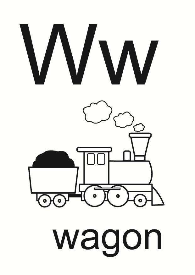 w Coloring page w