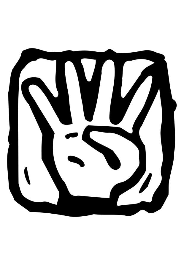 count 4 Coloring page count 4