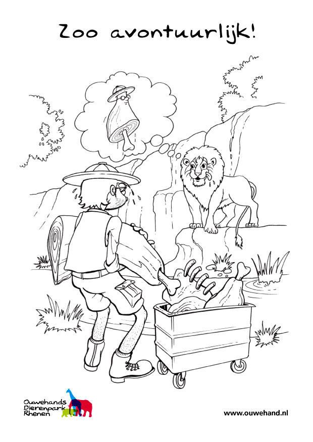 lion in the zoo Coloring page lion in the zoo