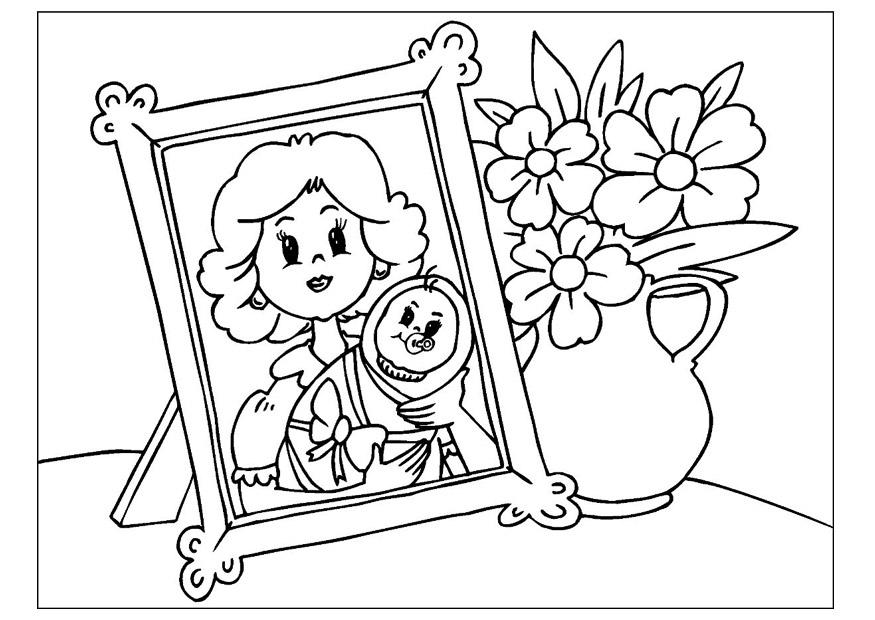 Coloring page mothers day