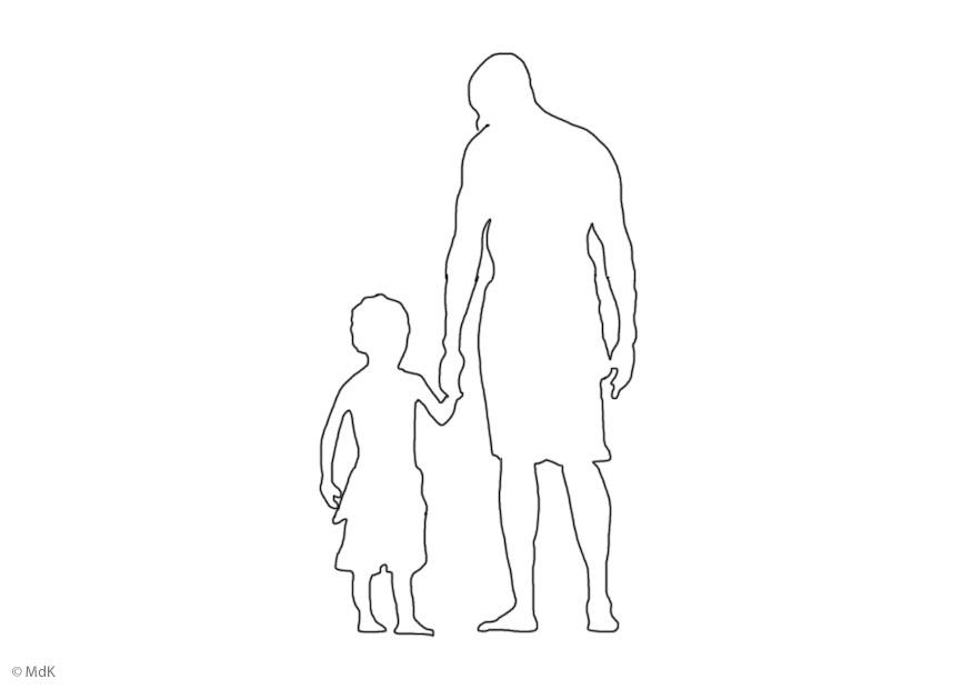 father and son Coloring page father and son