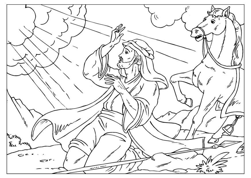 Coloring page paul sees the light