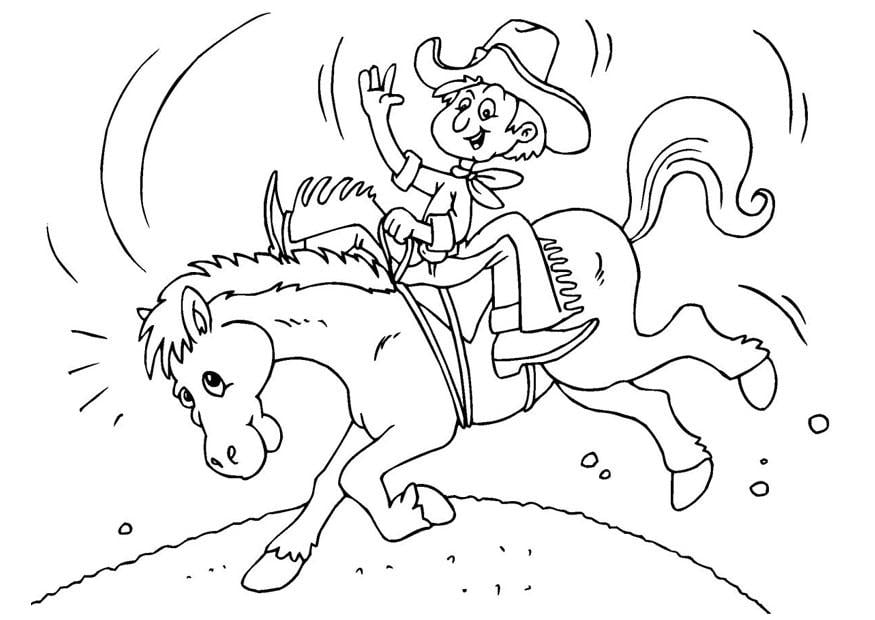 Coloring page cowboy 