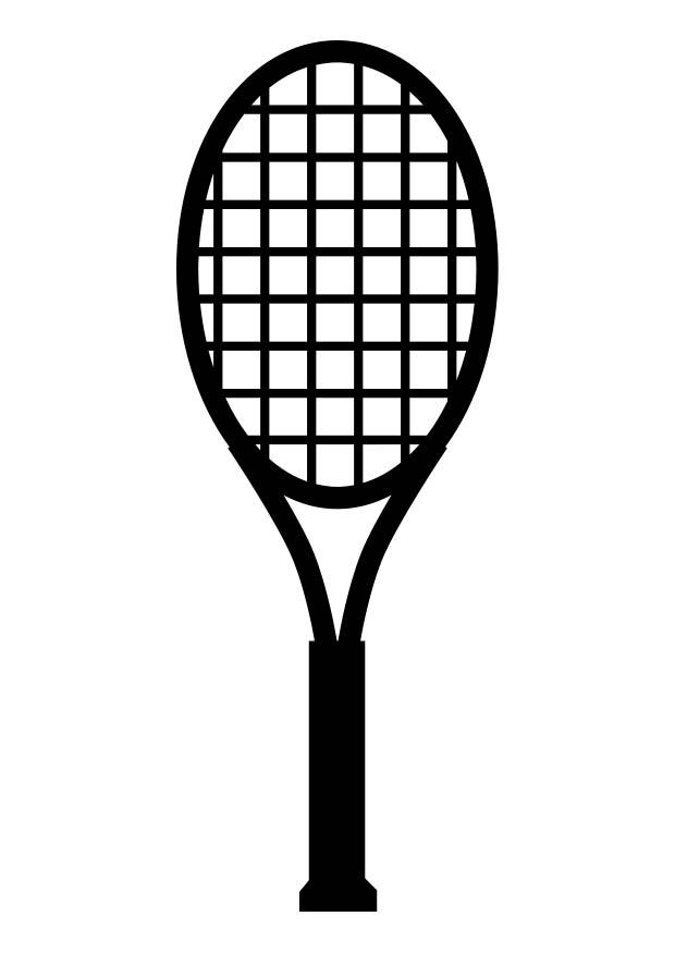 Coloring page tennis racket