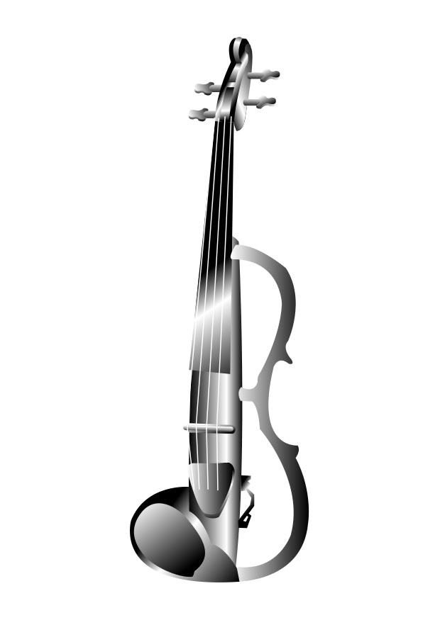 electric violin Coloring page electric violin