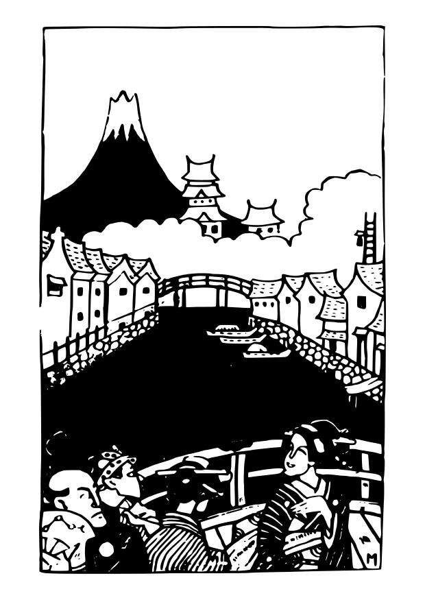 Coloring page japan