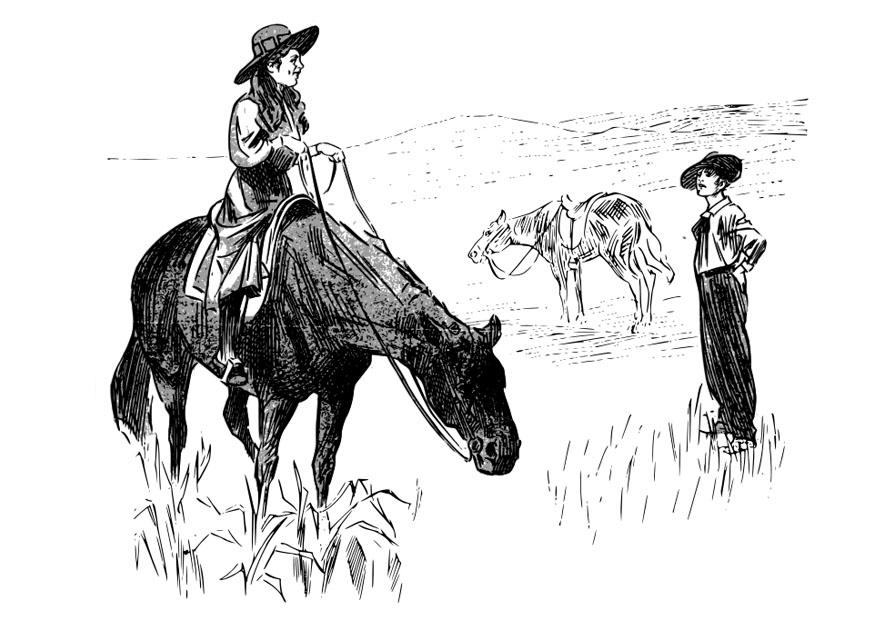 cowgirl Coloring page cowgirl