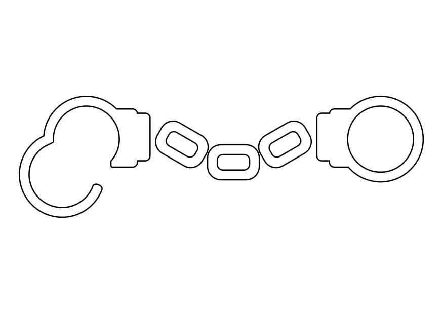 Coloring page handcuffs