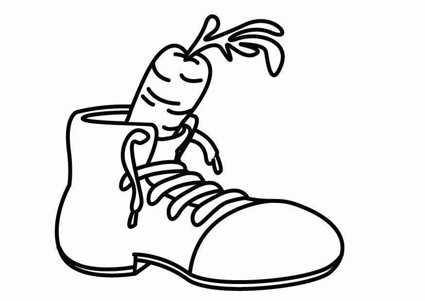 Coloring page shoe for saint nicholas