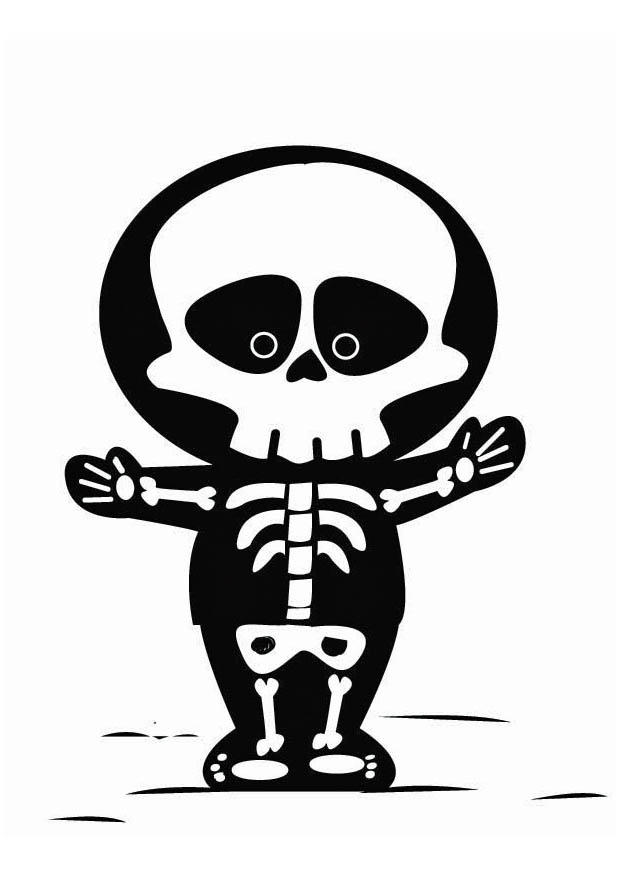 skeleton Coloring page skeleton