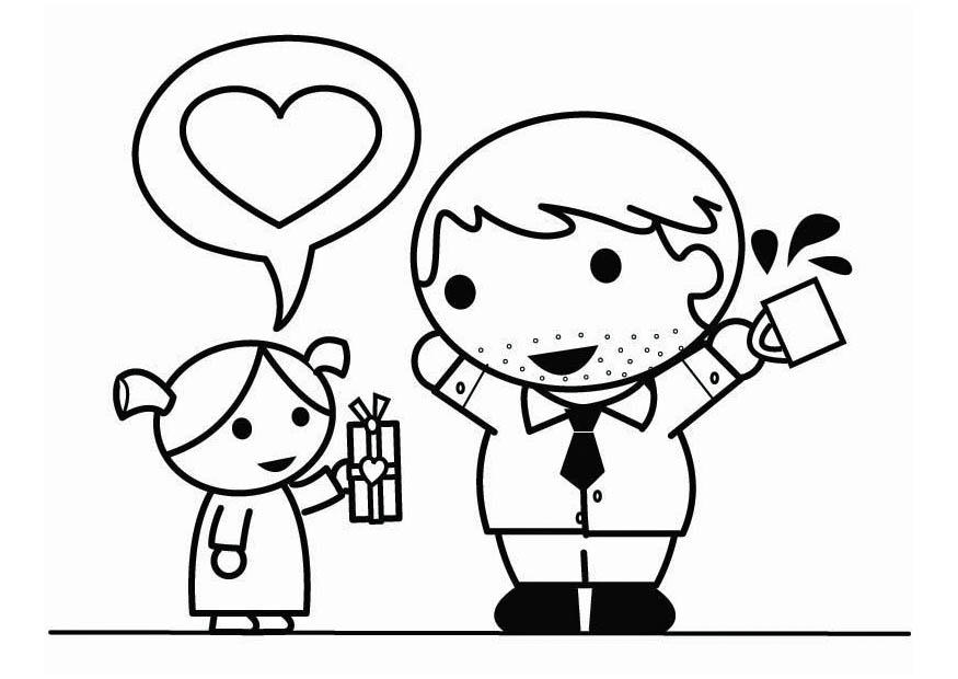 fathers day with daughter Coloring page fathers day with daughter