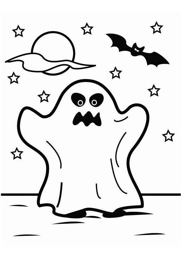 halloween ghost Coloring page halloween ghost