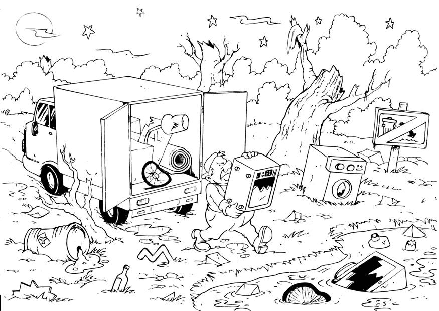 fly-tipping Coloring page fly-tipping