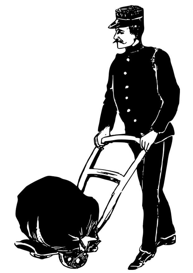 hand truck Coloring page hand truck