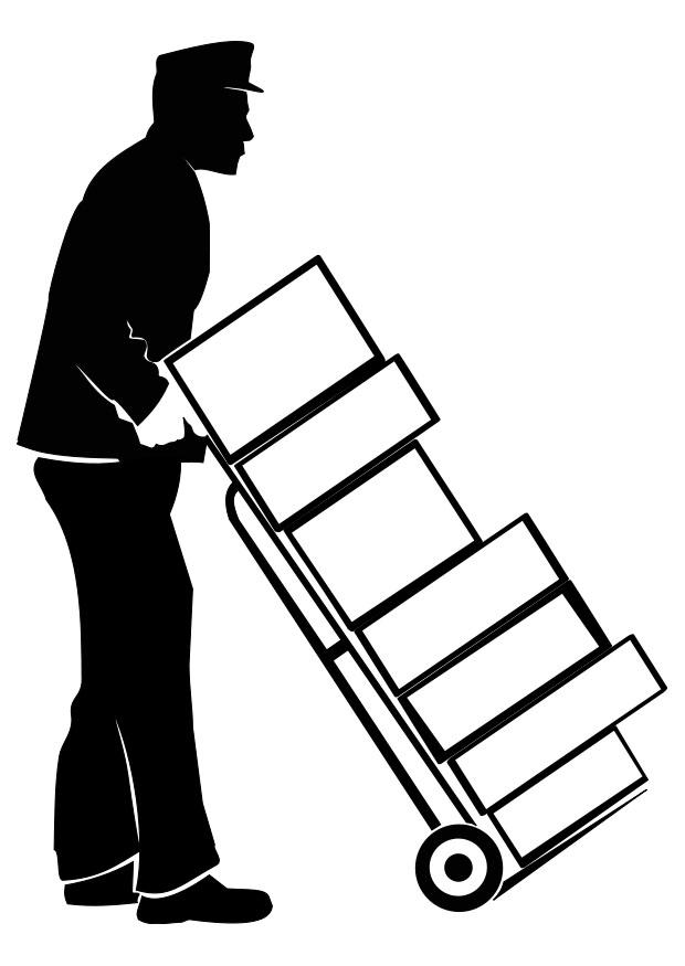 parcel service Coloring page parcel service