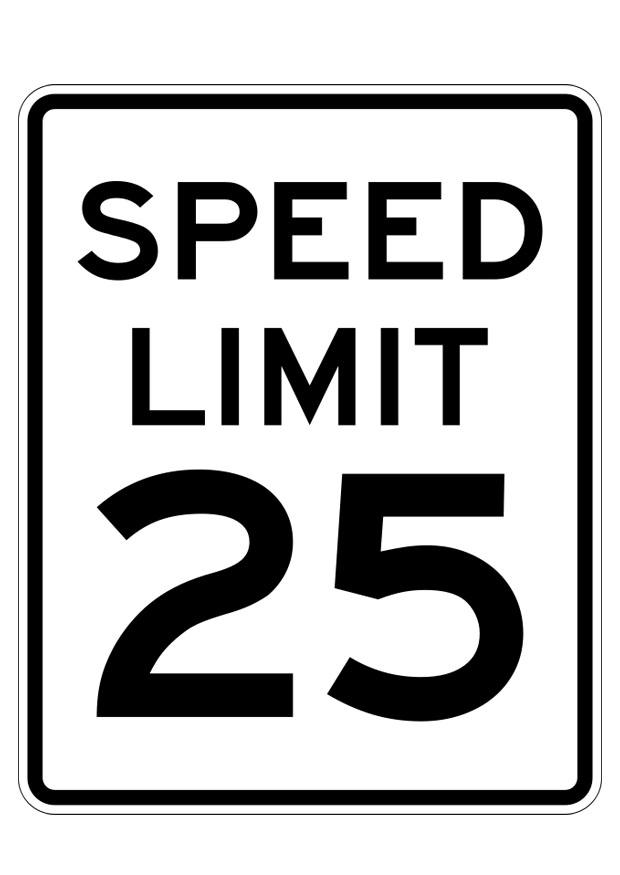 speed limit Coloring page speed limit