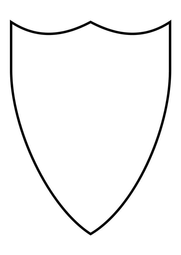 Coloring page shield