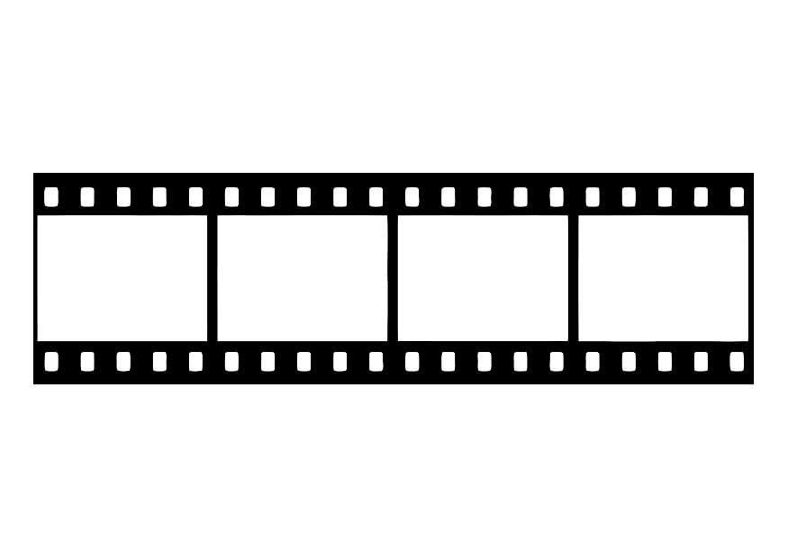 Coloring page film strip, film negative