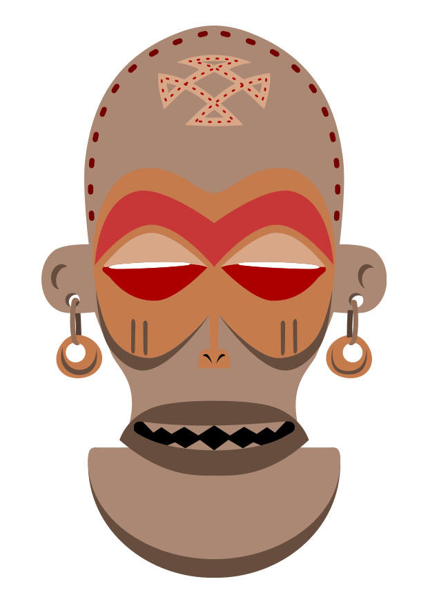 Image african mask - zaire - angola