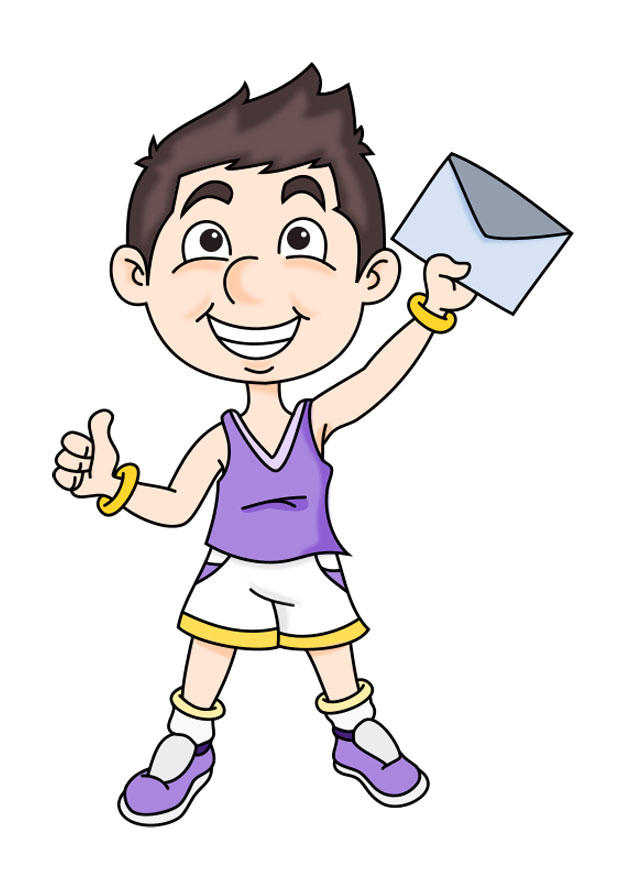 boy with letter Image boy with letter