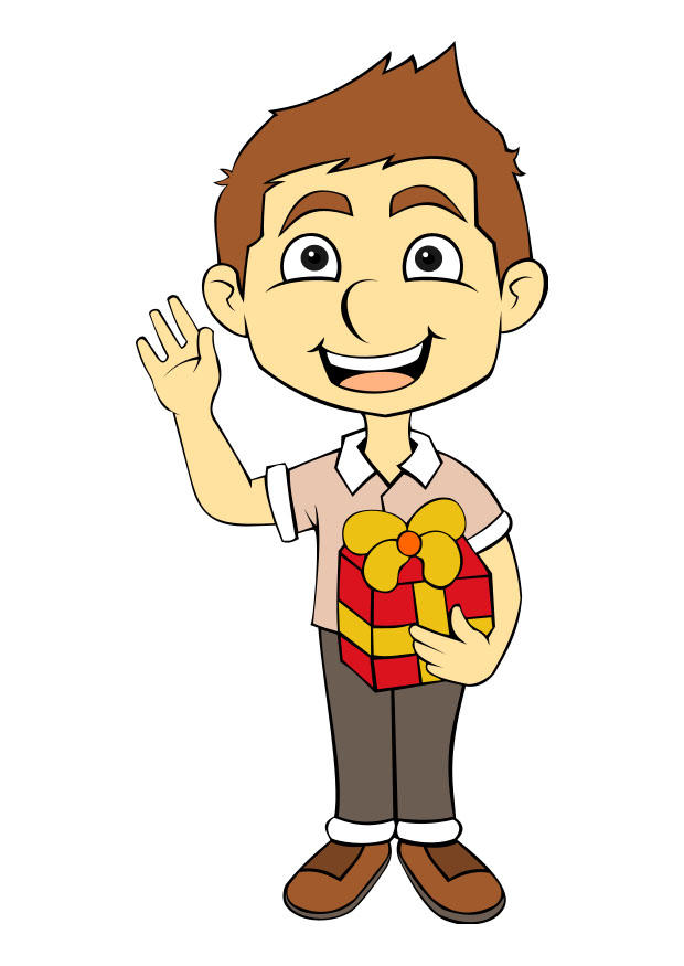 boy with present Image boy with present
