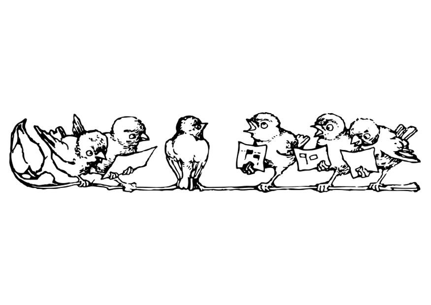 singing birds Coloring page singing birds
