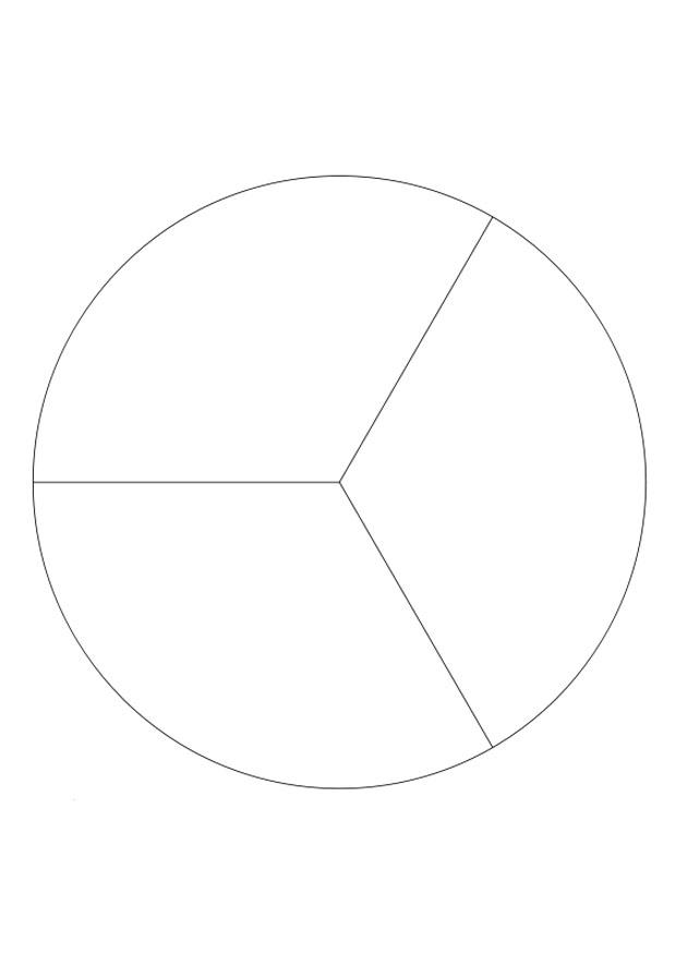 Coloring page fracture - three parts