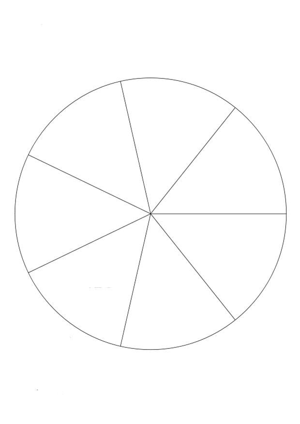 Coloring page fracture - seven parts
