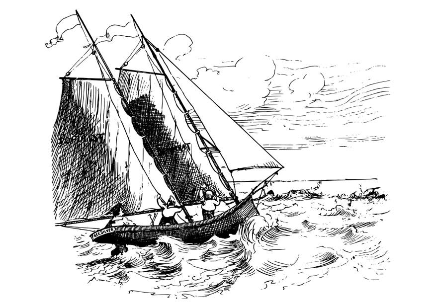 sailing boat Coloring page sailing boat