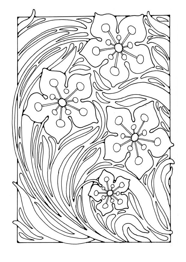 floral pattern Coloring page floral pattern