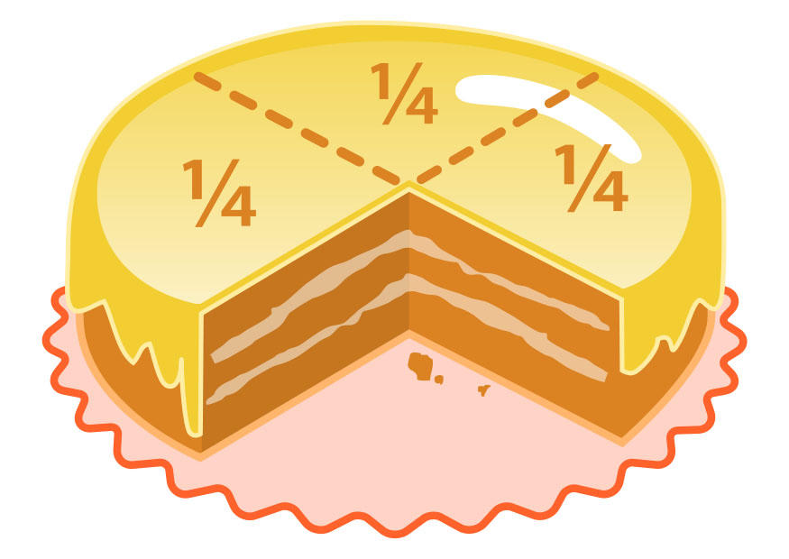 Image pie - a quarter piece