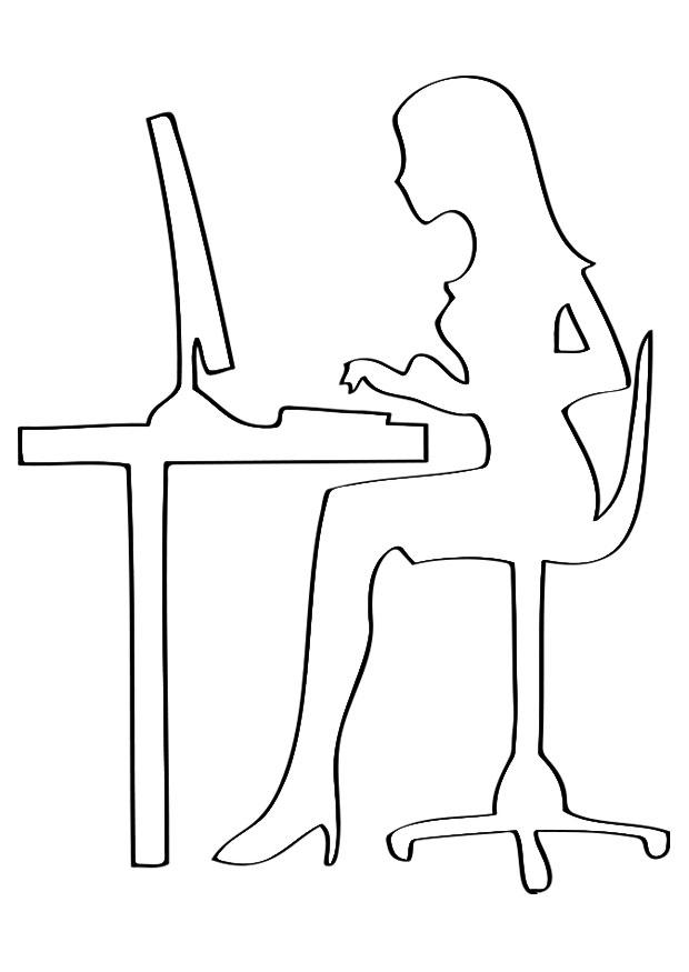 office work Coloring page office work