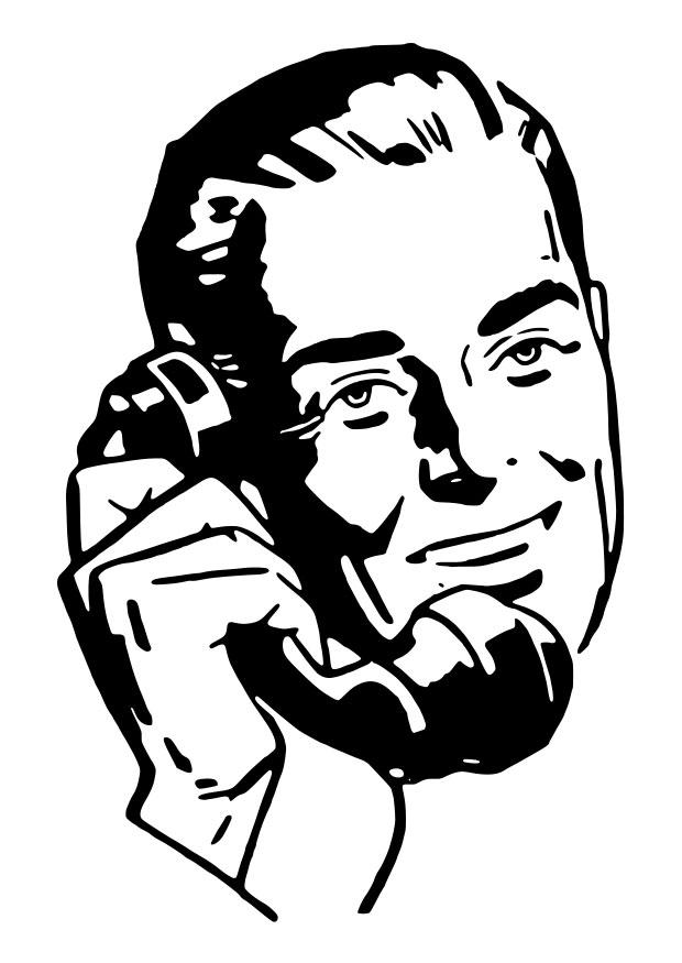 man phones Coloring page man phones